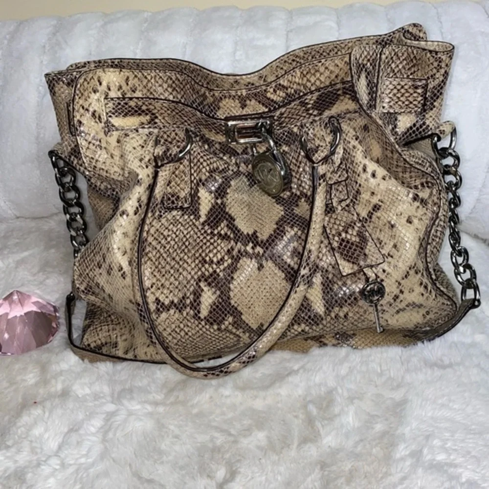 Michael Kors snake print Large Tote Hamilton - Picture 2 of 15